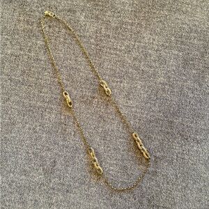 BR Elegant Gold & Crystal Chain Necklace